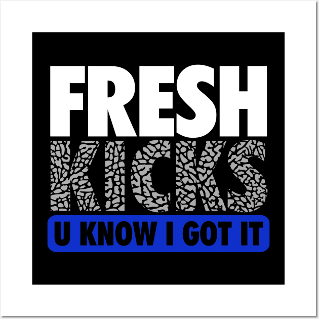 Fresh Kicks Blue Wall Art by Tee4daily